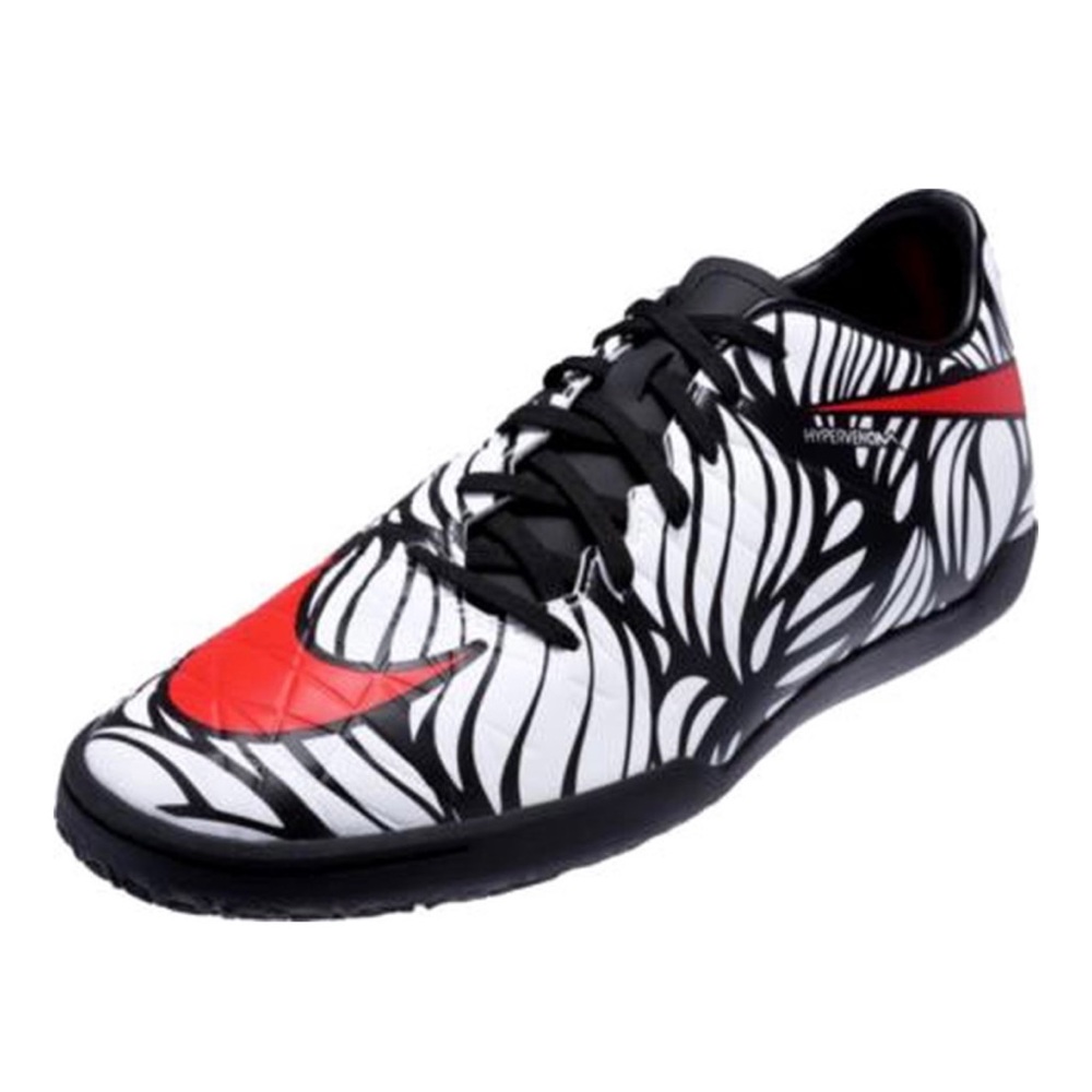 NIKE Hypervenom Neymar Zebra Soccer Sneaker Neymar White Black Red Shoe Sz 8